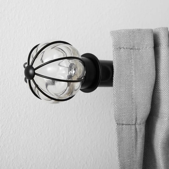 IKEA Curtain Hardware Rod Finials BLÅST Finials Black - Picture 2 of 3